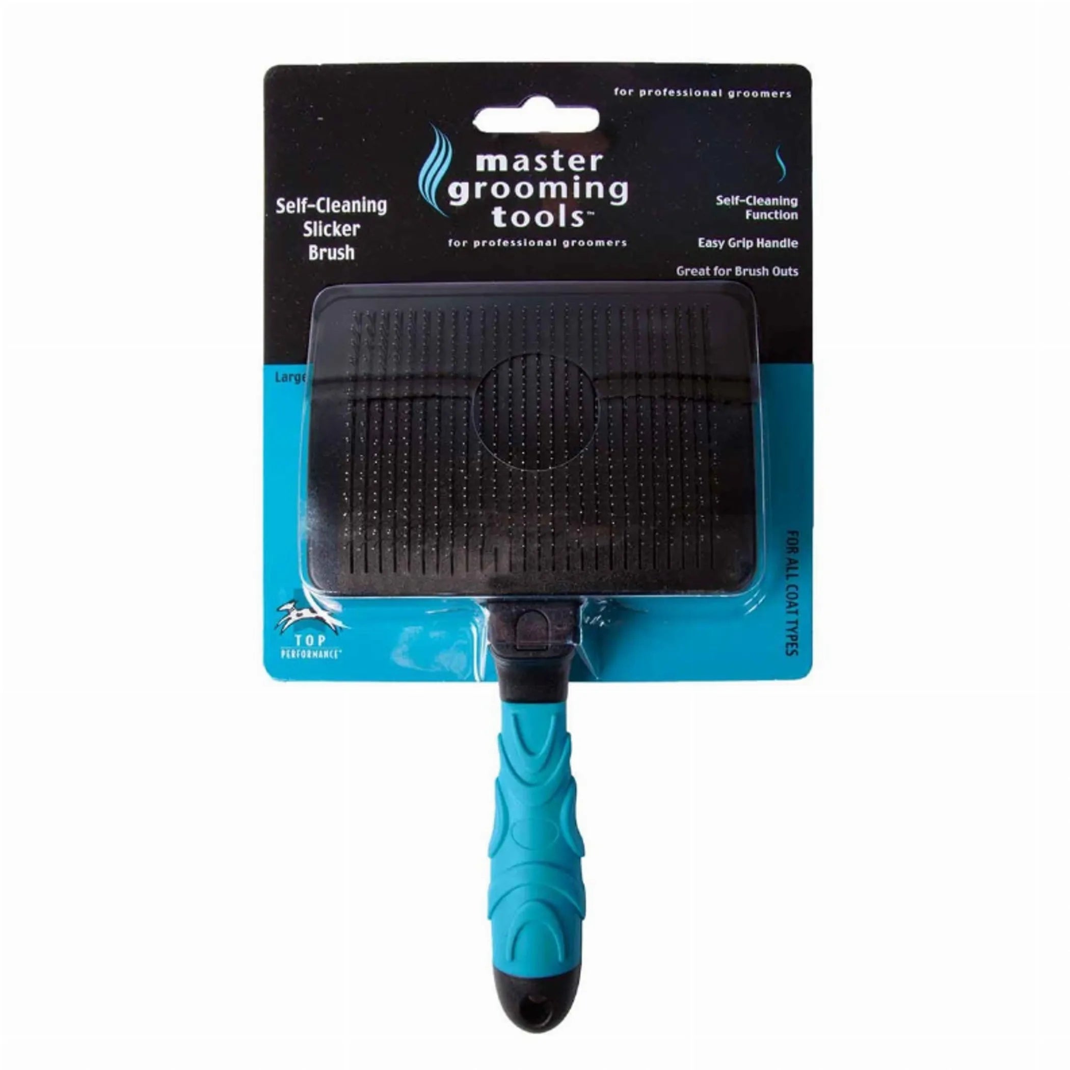 MGT Self-Cleaning Slicker Brush — Push-Button Detangling for Dogs & Cats