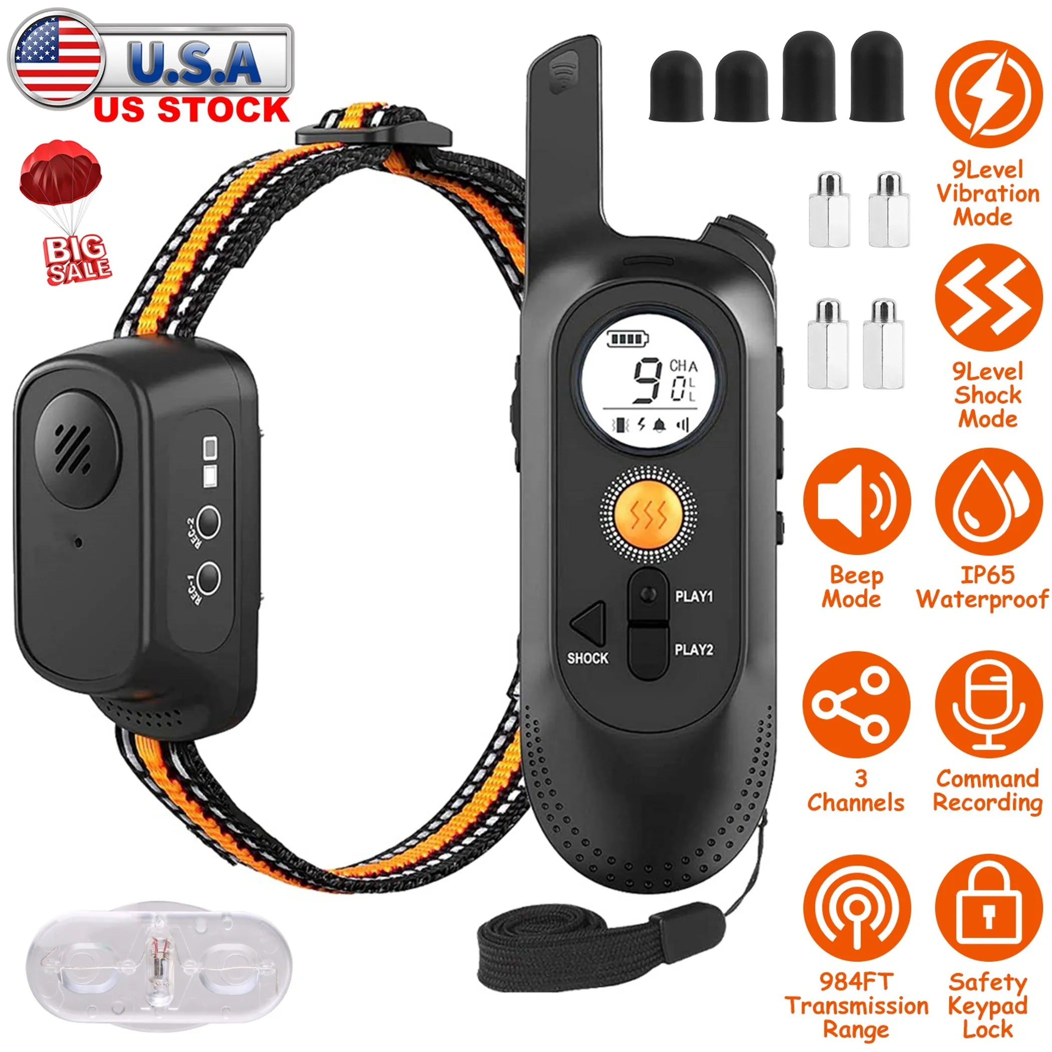 Rechargeable Dog Training Collar with Remote | Beep, Vibration & Adjustable Shock
