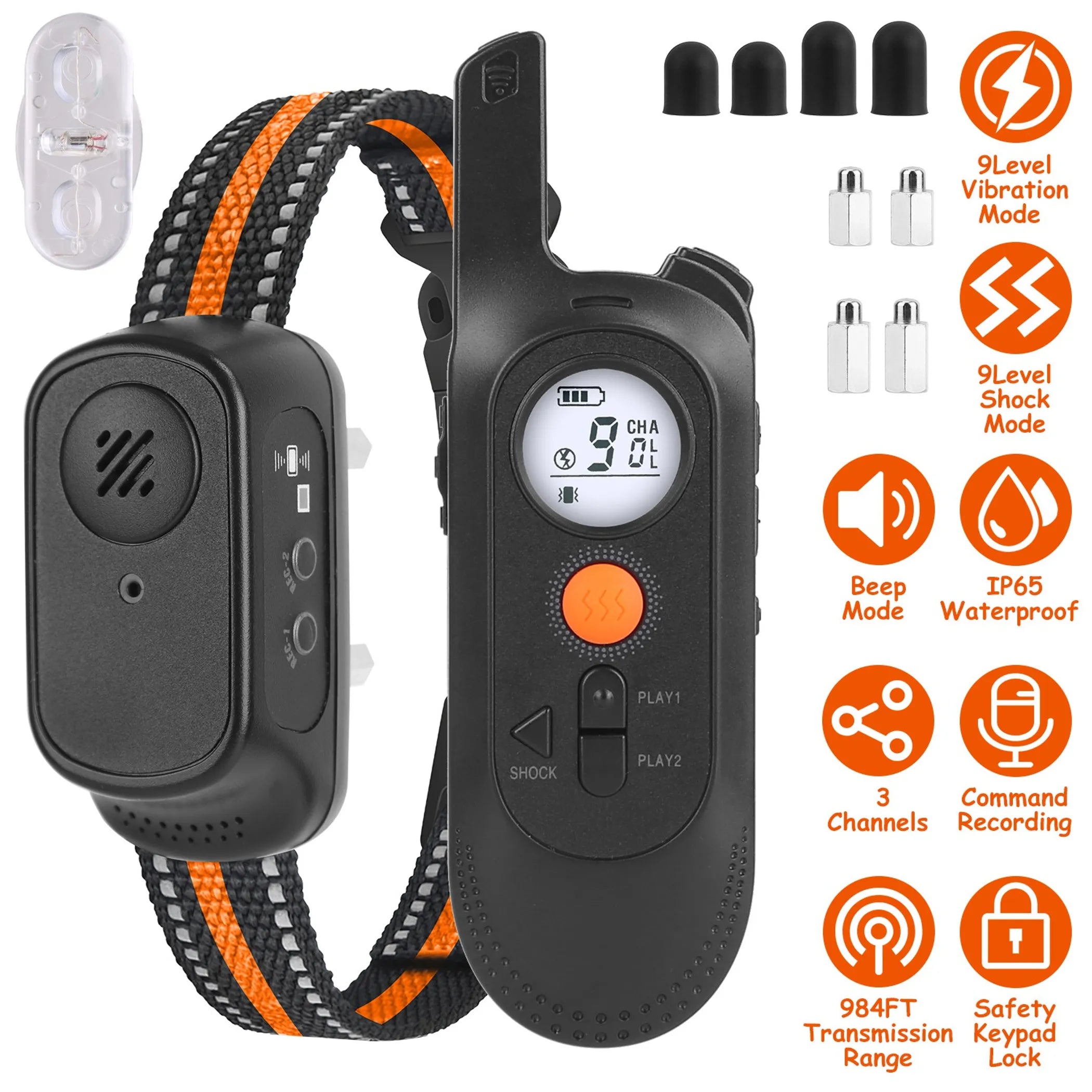 Rechargeable Dog Training Collar with Remote | Beep, Vibration & Adjustable Shock
